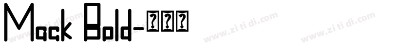 Mack Bold字体转换